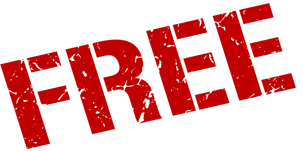 the word FREE in red